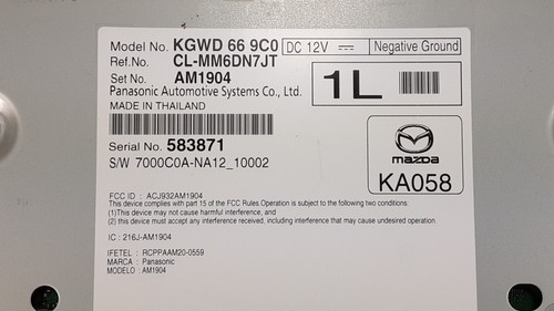 2024 Mazda CX-5 Navigation Radio Audio Media Receiver OEM LKQ - Picture 5 of 5