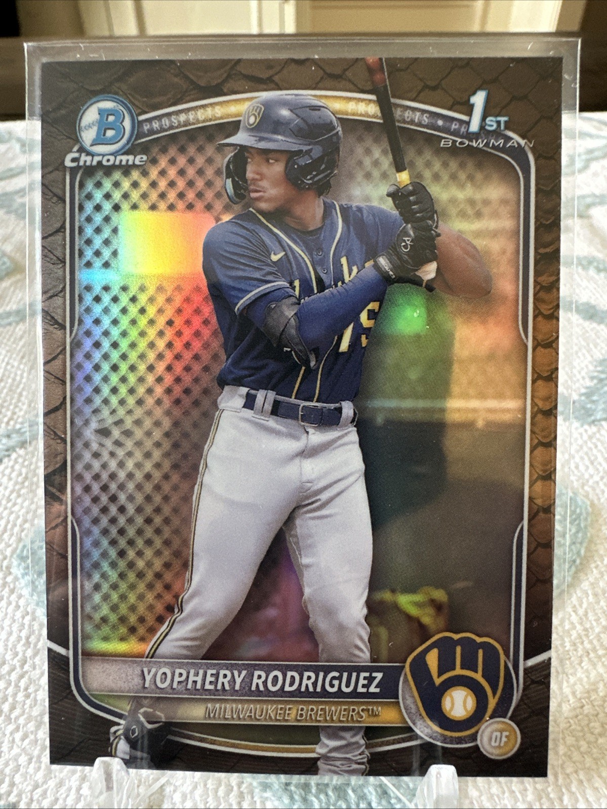 2025 Bowman Chrome Prospects Yophery Rodriguez #BCP-36 Reptilian Refractor (RC)