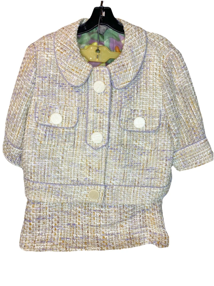 Conjunto de chaqueta y falda de tweed Debbie Shuchart KENAR de colección talla grande/talla 8 falda Foto 2 de 4