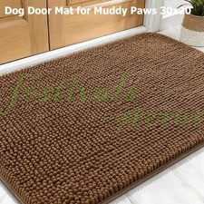 Dog Door Mat For Muddy Paws 30X20, Absorbs Moisture and Dirt, Absorbent Non-Slip