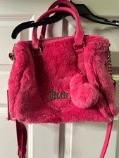 NWT Juicy Couture Pink Faux Fur Fluffy Satchel Purse