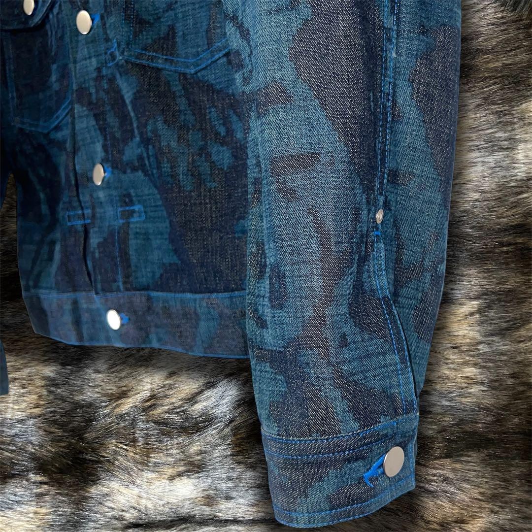 USED HIROAKI OHYA INDIGO SKULL CAMO DENIM JACKET VERYGOOD M