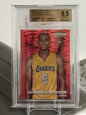 2014-15 Panini Prizm Jordan Clarkson #287 Red Pulsar Prizm 18/25 RC BGS 9.5
