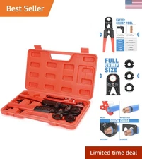 iCrimp PEX Crimping Tool Kit - Versatile Multi-Head Kit for 1/2 to 1 Inch Tubing