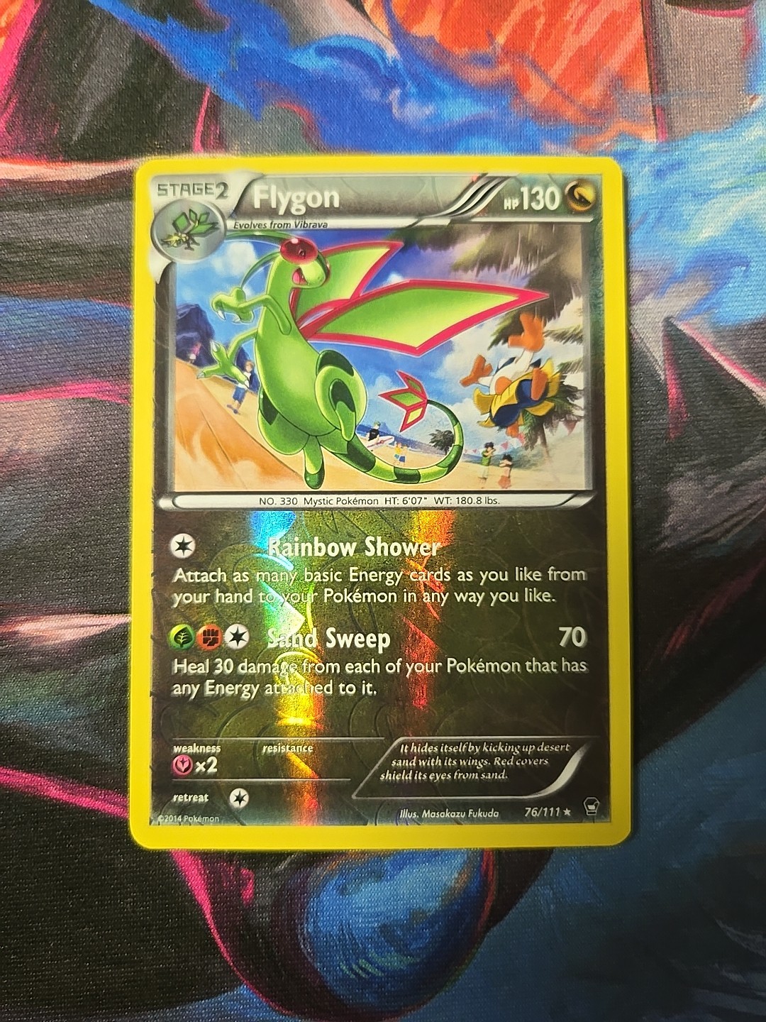 Flygon 76/111 XY Reverse Holo - Furious Fists Pokemon Card 2014 LP