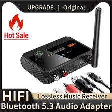 Home Stereo Audio Receiver Bluetooth 5.3 AUX USB Music to RCA Adapter