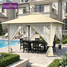 Loefme Garden Pavillon 3,9x3,9M Wasserdicht Stabil Deluxe Party Gazebo UV-Schutz