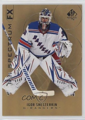 2020-21 SP Authentic Bounty Spectrum FX Gold 6/50 Igor Shesterkin #S-16 3yz