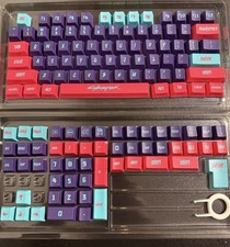 NEW Cyberpunk Anime Keycap Set PBT 129 Keys C...