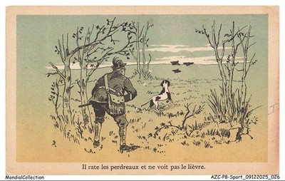 AZCP8-0538-SPORTS - he misses the partridges and does not see the hare