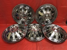 Vintage Set Of 5 1964 Pontiac 14 Hubcaps Gto Lemans Tempest