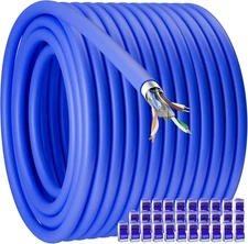 Cat 6 Ethernet Cable 500ft Outdoor (30 RJ45), 23AWG Cat 6 Shielded Ethernet Cabl