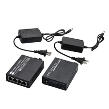 Gigabit Ethernet Media Converter Single Mode Port 4 RJ45 And 1 SC Transceiver m