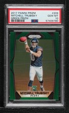 2017 Panini Prizm Rookies Green Prizm Mitchell Trubisky #209 PSA 10 GEM MT 1by