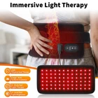 660nm 850nm Near Infrared Red Light Therapy Waist Wrap Pad Belt Pain Relief US