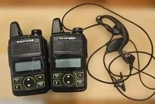 BAOFENG 2-Pack Digital Portable Radios with 1 Earphone Set Used