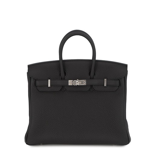 HERMES Birkin Size 25 Togo Leather Black