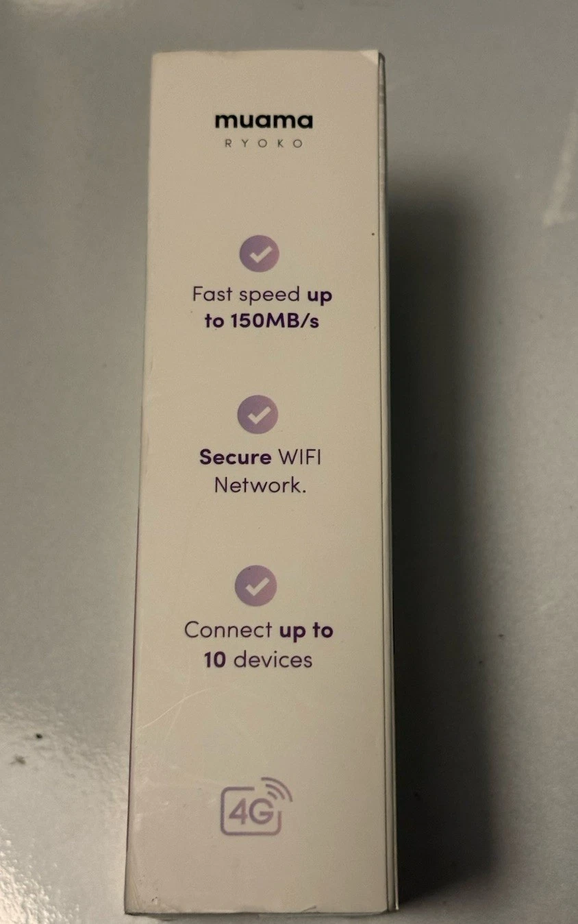 Muama Ryoko 4G LTE WiFi Portable Wireless Router Hotspot New Open Box - product detail image 4