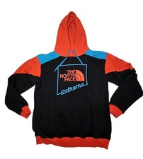 North Face Hoodie Mens Small Extreme Colorbock Patch Heavyweight Cotton S