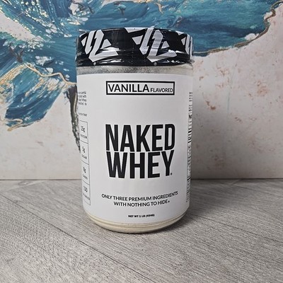Naked Whey 1LB All Natural Grass Fed Whey Protein Powder Vanilla 02/26