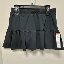 Dot & Zazz Sz XL (16) Girls Black Tiered Short Skirt NWT