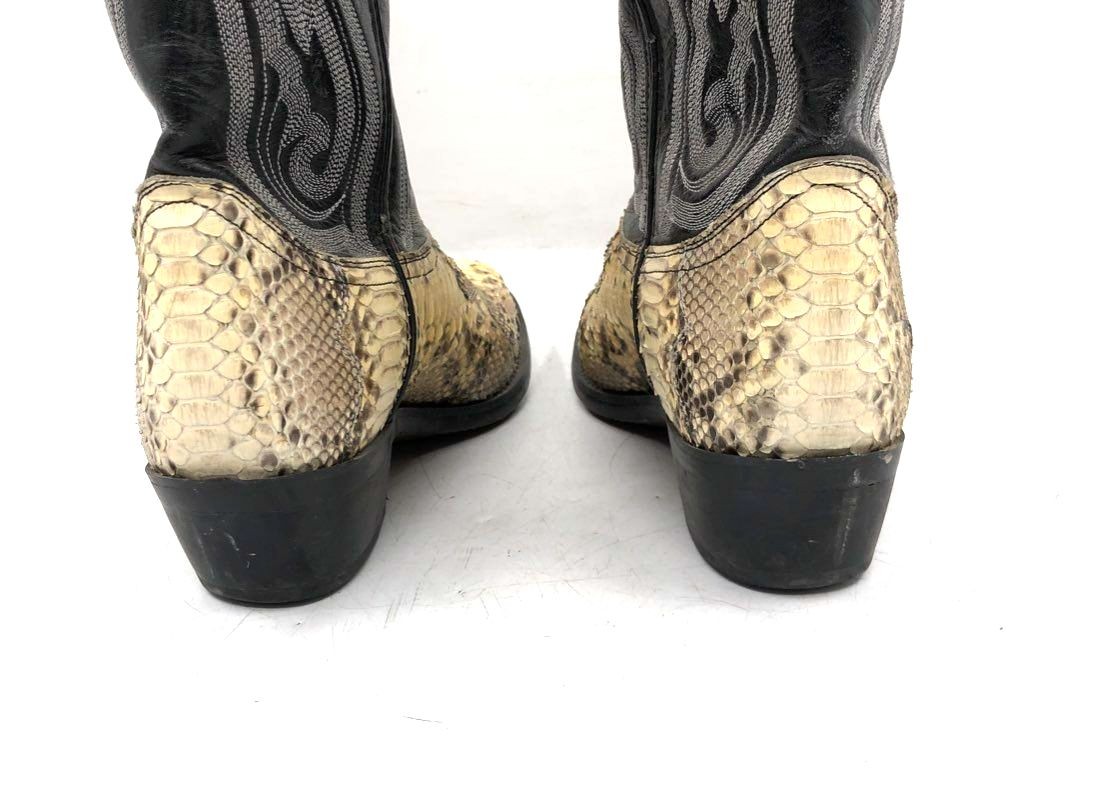 Men's Python Snakeskin Custom Leather Western Cow… - image 4