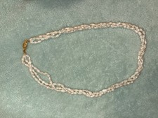 Triple Strand Rice Pearls Necklace 17" Vintage 1950 NIB NOS