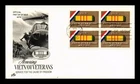 Dr Jim Stamps Vietnam Veterans 15c Block First Day Cover Artcraft Cachet