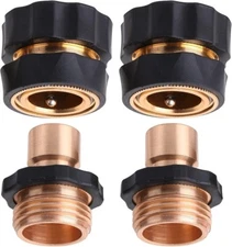 2x Garden Water Hose Quick Connect Fittings Faucet Adapter Disconnect RV N519