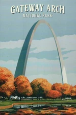 Gateway Arch National Park Missouri, 60th NP Est. 2018 MO --- Modern Postcard