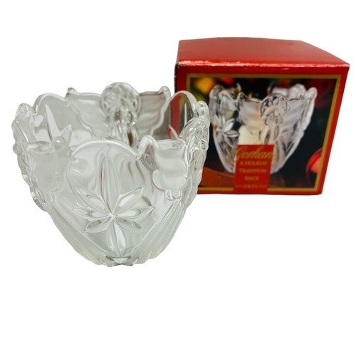 Gorham Angels of Peace Crystal Holiday Traditions Votive 3.5"x4" - Picture 7 of 12