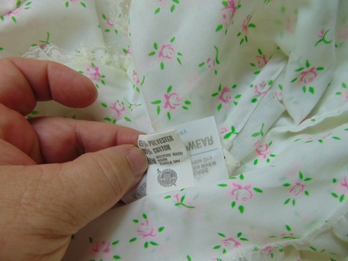 **Vintage** Women's Size Medium White w/ Pink Flowers Nightgown & Robe by JCPenn - Picture 4 of 7
