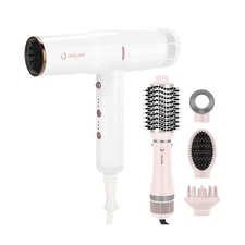 Blow Dryer with Diffuer IG INGLAM Hair Dryer Fast Dry Auto Clean Constant Tem...