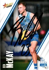Signed 2023 North Melbourne Kangaroos AFL Select Footy Stars Card - Ben McKay