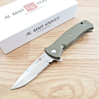 Al Mar Mini SERE 2020 Assisted Folding Knife 3'' 8Cr13MoV Steel Blade FRN Handle