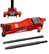 CRICK AUTO 4 TON CRIC DOPPIO PISTONE CARRELLO SOLLEVATORE RIBASSATO BASSO