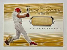 J.D. Drew 2000 Upper Deck SP Game Bat Edition Piece of the Game MEM #JD