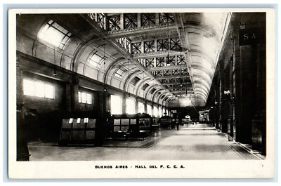 c1930's Buenos Aires Hall of F.C.C.A. Argentina Vintage RPPC Photo Postcard