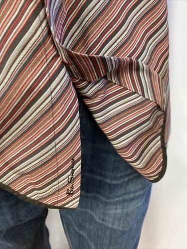 Ben Sherman THE ORIGINAL Striped Multicolor Men Shirt Size 2/M #R2 - Picture 4 of 12