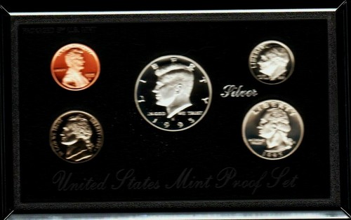 1995 US Mint SILVER Premier Proof Set Sweet Kennedy Half COA Box Scarce Key Date - Picture 2 of 10