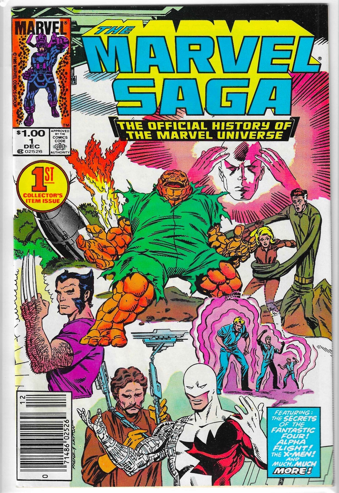 MARVEL SAGA OFFICIAL HISTORY OF THE MARVEL UNIVERSE #1  12/1985  NM OR BETTER