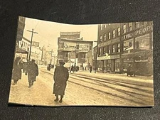 Antique 1912 Haverhill Massachusetts Main Streets Businesses Rare Photo