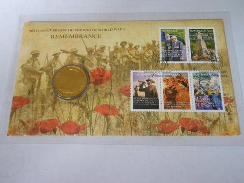 2008 PNC Australia Remembrance 90th Anniversary End WW1 $1 one dollar Coin unc