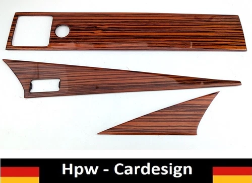 SET 3 PIECES for MERCEDES W201 1+0 ZEBRANO WOOD WOOD DASHBOARD NEW