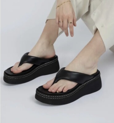 E8 BY MIISTA Petra Thong Platform Sandal Slides Sz 37 Ret $225