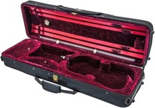 Sky Violin Oblong Case VNCQF1 Lightweight with Hygrometer Black/Burgundy