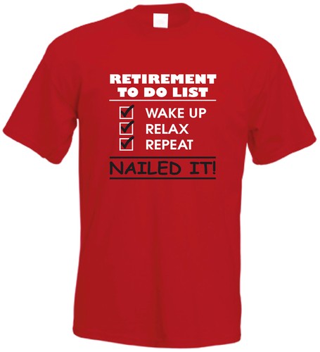 Funny Retirement To do List mens retirement gifts. leaving Retirement Slogan tee - Picture 11 of 13