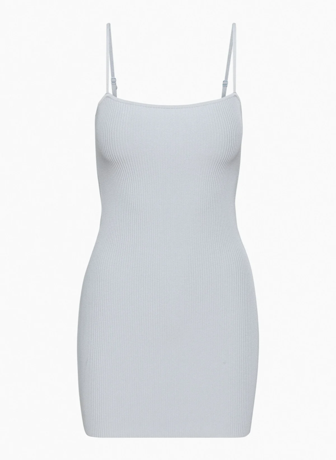 Aritzia Babaton Sculpt Cami Dress Cement Blue Size L Ribbed Mini Dress