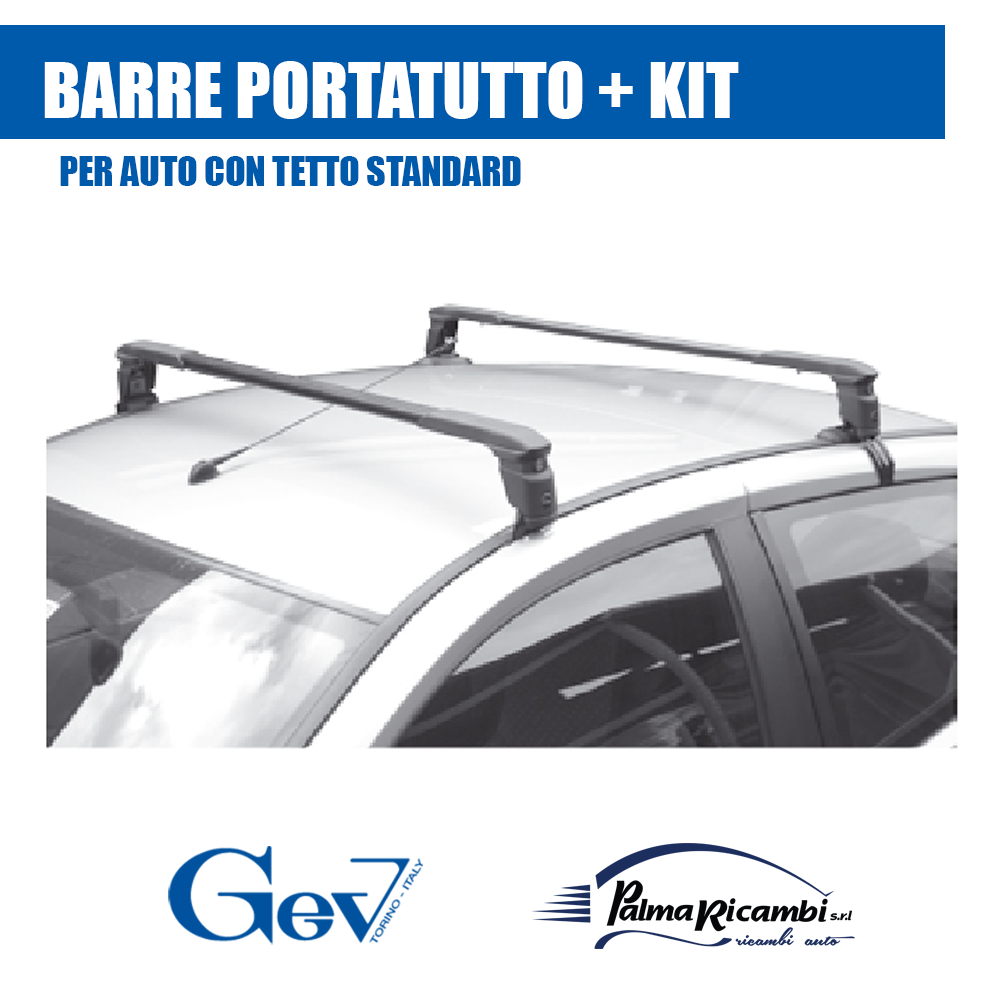 Kit Staffe Per Barre GEV Discovery 1 2 3 – Compatibile Con Audi A1 (2010-2018), Kia Rio (2017-), Chevrolet Kalos (2005-2008)