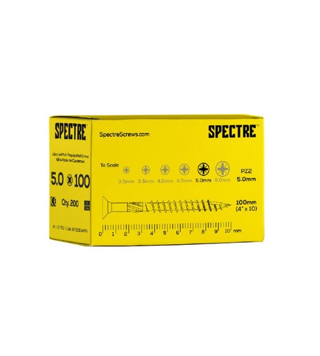 3.5 x 16mm Spectre Advanced YP Multi-purpose Woodscrew - Box 200 - Picture 2 of 3